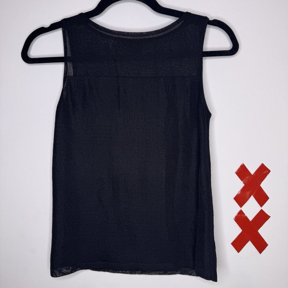 Vintage Y2K Express Black Sheer Mesh Top Minimal Indie Fairy S